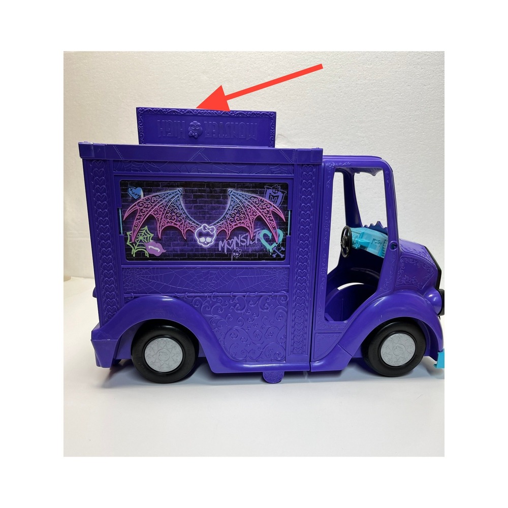 Monster High Fangtastic 2-in-1 Rockin' Food Truck Playset Incomplete READ